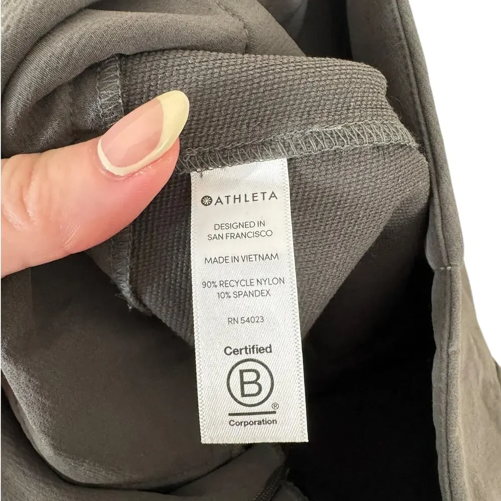 Athleta Wander Slim Straight Crop Pant Arbor Olive 2 - Picture 6 of 7